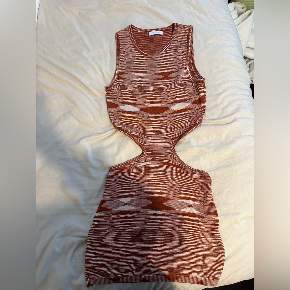 Grey Bandit Size M Burnt Orange Mini Dress Worn Once!